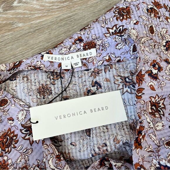 Nwt veronica beard hazel skirt in lavender multi floral women’s size M - Picture 6 of 10